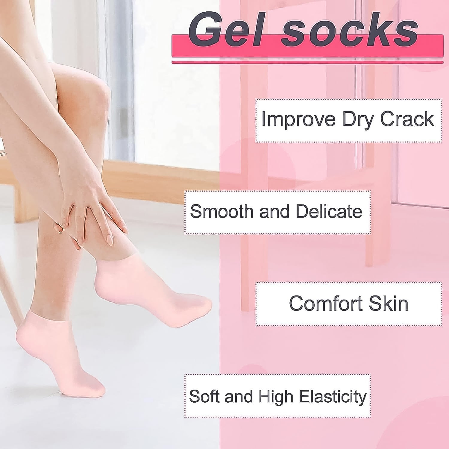 Silicone Moisturizing Socks (1 Pair) Silicone Moisturizing Socks (1 Pair)